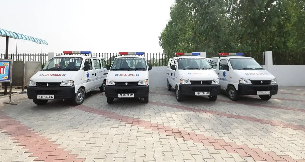 Ambulances of the sewa ready for highway duty