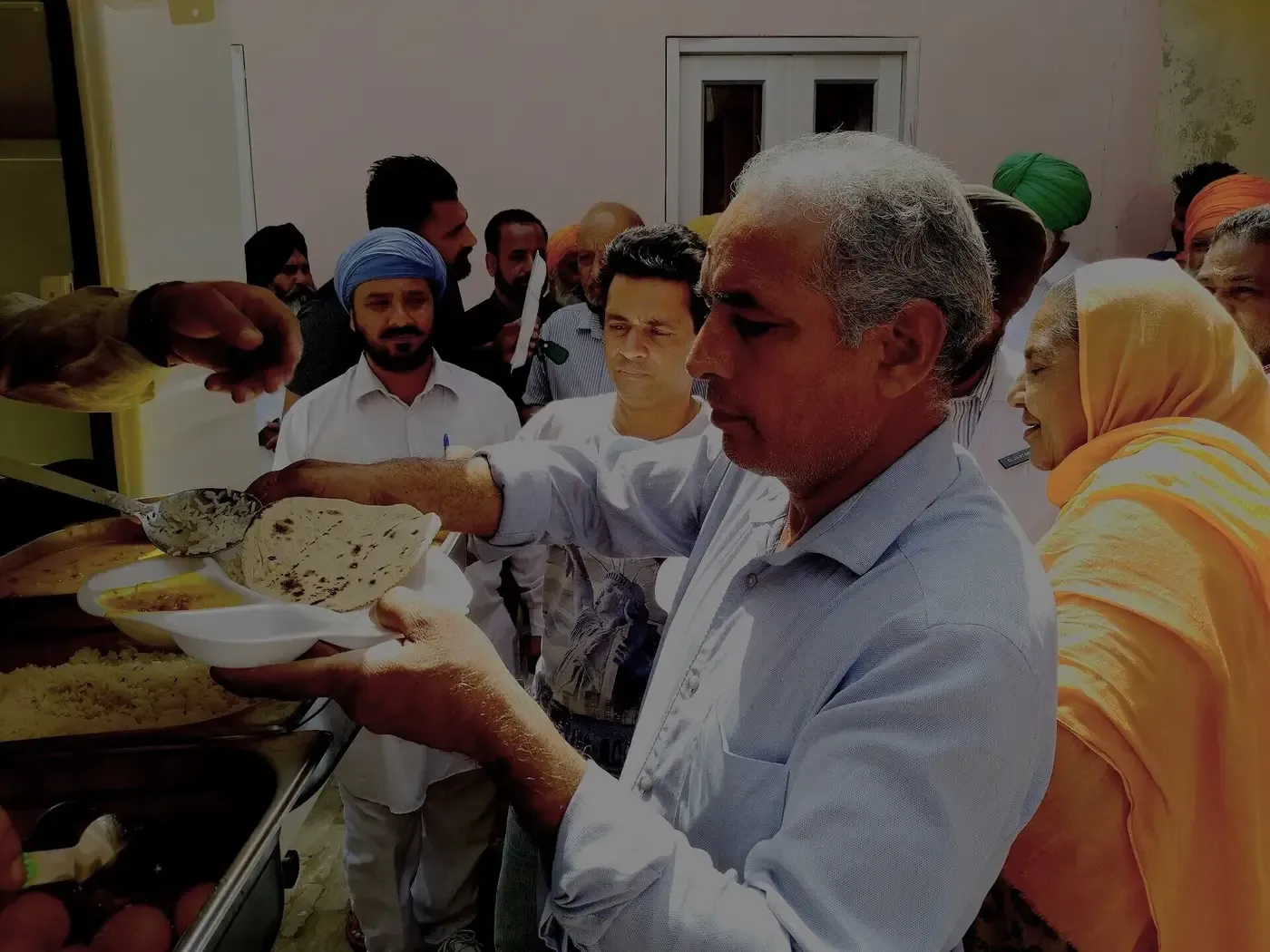 Langar being served to patients and families