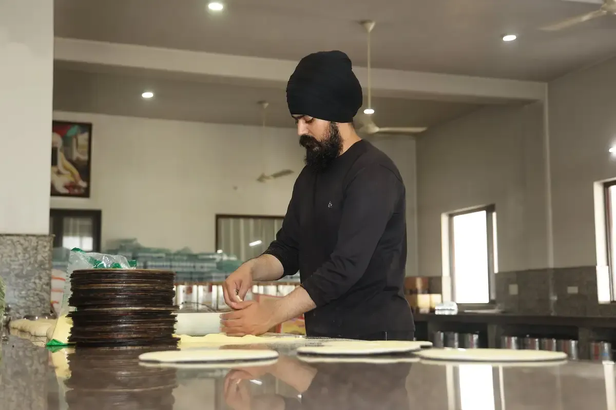 Meal preparation at the kitchen